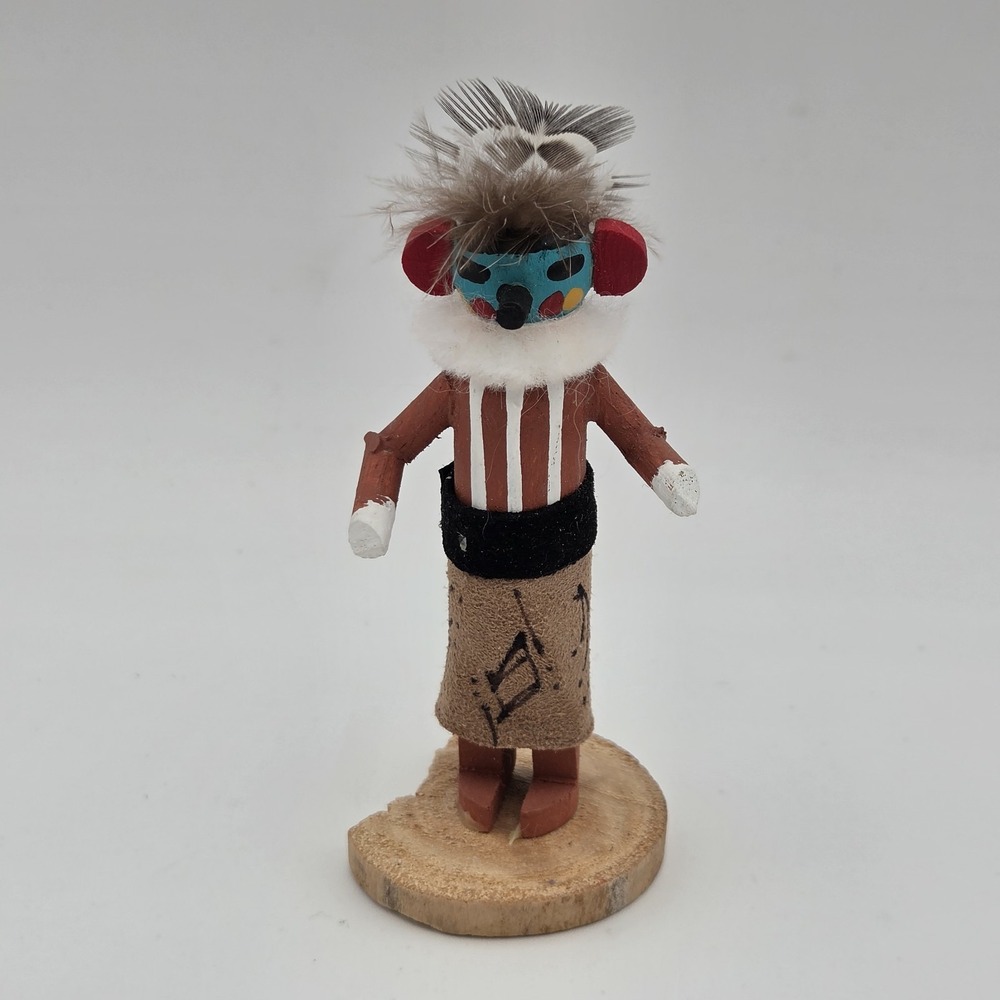 Vintage Hand Carved Navajo, Hopi, Kachina Doll Mini Figure by M. Singer
